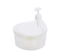 Distributeur de savon compatible avec brosse à vaisselle avec rangement intégré 2 en 1 pour une cuisine efficace (transparent)