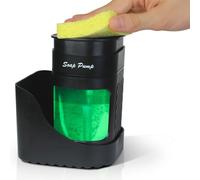 Distributeur de savon de cuisine avec compartiment de rangement pour l'évier, distributeur de savon à utiliser d'une seule main