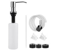 Distributeur de savon de cuisine, distributeur de liquide vaisselle avec tuyau en silicone de 1 mètre, flacon en plastique de 500 ml, 4 bouchons universels, 2 fermetures à pression, distributeur de sa