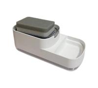 Distributeur de savon de cuisine, pompe de rangement pour éponge, récipient à pression de 400 ml avec design étanche, organiseur de vaisselle en ABS, outil de nettoyage avec style moderne, accessoire