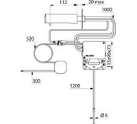 Distributeur de savon Delabie T4 chromé. Mural. Tuyau L.1,2m, alimentation encastrée