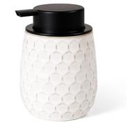 Distributeur de savon, distributeur de liquide vaisselle, distributeur de savon en céramique rechargeable de 400 ml, grande pompe facile à utiliser, adapté à la cuisine et à la salle de bains, distrib