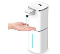 Distributeur de savon électrique automatique sans contact d'une capacité de 400 ml, avec 9 niveaux de pulvérisation réglables, écran d'affichage, recharge USB, possibilité de fixation murale, étanche 