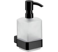 Distributeur de savon EMCO loft, partie en verre satiné, pompe en plastique noir, 1 pièce.