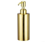 Distributeur de savon en acier inoxydable doré 260 ml | Acier 304 antirouille, finition plaquée or, résiste aux taches d'eau, usage quotidien, look élégant