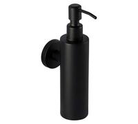 Distributeur de savon en acier inoxydable noir - Salle de bains, support à vis, support, porte-savon, WC suspendu (acier inoxydable (noir), rond)