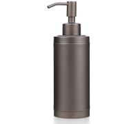 Distributeur de savon en acier inoxydable pour la cuisine et la salle de bains, flacon pompe rechargeable pour liquide vaisselle – 300 ml, marron