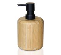 Distributeur de savon en bambou avec pompe pour la salle de bain et la cuisine, design japonais, flacon de lotion rechargeable, couleur naturelle