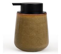 Distributeur de savon en céramique – Distributeur de savon de cuisine de 350 ml avec une grande pompe, distributeur de savon en porcelaine rechargeable pour la salle de bains et la cuisine – Distribut