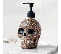 Distributeur de Savon en Forme de crâne avec Pompe, Bouteille de Lotion Liquide Rechargeable pour Salle de Bain, Chambre à Coucher et Cuisine (Nouvelle Pompe de Mise à Niveau).