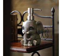 Distributeur de savon en forme d'éléphant avec pompe en acier inoxydable et flacon rechargeable pour gel lavant pour les mains, destiné à la salle de bains, la chambre et la cuisine.