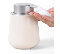 Distributeur de savon en poudre de riz, distributeur de liquide vaisselle rechargeable de 350 ml, grande pompe pour un dosage facile, élégant et antidérapant, sans BPA, pour la cuisine et la salle de 