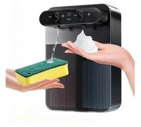 Distributeur de savon et de désinfectant - Batterie 3000 mAh - Fixation murale - 2 x 400 ml - Étanchéité IPX6 - Noir