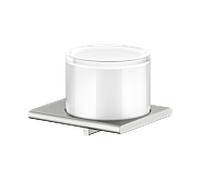 KEUCO Edition 400 Seifenspender 11552219000 avec verre glissant dépoli, finition inox/ blanc