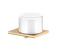 KEUCO Distributeur de savon liquide Edition 400 – verre dépoli, support, laiton brossé – 11552259000