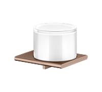 Keuco Edition 400 - Distributeur de savon avec support, verre dépoli/doré rose brossé 11552299000