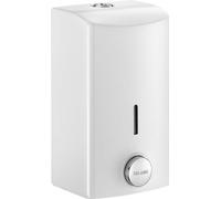 Distributeur de savon liquide Delabie 0,5l acier inoxydable 1.4301 revêtu par poudre blanc