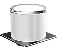 Distributeur de savon liquide emco art, gobelet en verre cristal, capacité env. 155 ml, chromé, 162100102