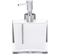 Distributeur de savon liquide, en acrylique, blanc, env. 3 x 10,6 x 16 cm