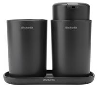 Brabantia Ensemble d'accessoires pour la salle de bain ReNew de Brabantia 3 pièces Gris foncé