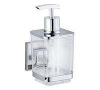 Wenko Distributeur de savon VL Quadro – acier inox, fixation Vacuum-Loc – 340 ml