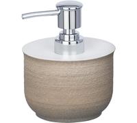 Distributeur de Savon Liquide pour Salle de Bain, en polyrésine, 10 x 12,5 x 10,5 cm, 0,24 l, Marron