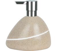Distributeur de savon liquide Spirella "Etna" Distributeur de savon liquide Polyresin aspect pierre Beige/Blanc 400ml