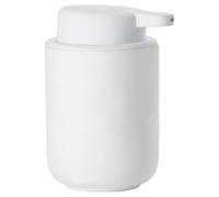 Distributeur de savon liquide Ume, grès/céramique avec revêtement Soft-Touch, design scandinave, 250 ml, hauteur 12,8 cm, blanc