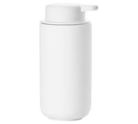Distributeur de savon liquide Ume, grès/céramique avec revêtement Soft-Touch, design scandinave, 450 ml, hauteur 19 cm, blanc