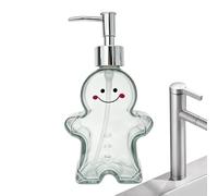 Distributeur de savon Motif bonhomme en d'épices | Distributeur de savon liquide pour comptoir de Noël, maison, chambre, douche, lavage à linge