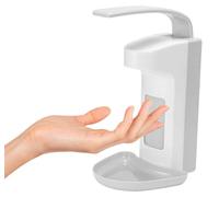 Distributeur de savon mural, 500 ml. Distributeur de savon avec distributeur de désinfectant, pompe en plastique, à actionnement par le coude ou la main, pour la maison, le bureau, l'école, l'hôpital