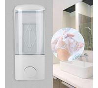 Distributeur de Savon Mural 500 ML, Distributeurs de Savon à Montage Liquide Rechargeable Distributeur de Savon à Main Salle de Bain pour Gel Douche Shampooing Savon