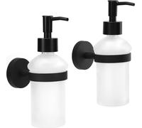 Distributeur de savon mural en acier inoxydable 304, 200ml, noir
