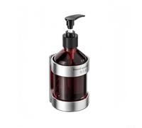 Distributeur de savon mural fixe en coin pour savon liquide pour les mains, flacon à pompe rechargeable pour après-shampooing, lotion, maison moderne, 11,2 x 7 x 19 cm (1 flacon)