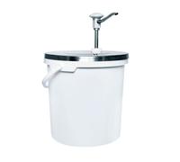 Distributeur de savon mural, modèle bouton-poussoir, diamètre : 220 mm, hauteur : 330 mm