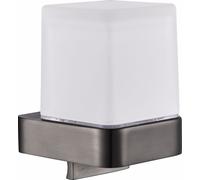 Distributeur de savon mural NIL en laiton métal gris et verre 200 ml