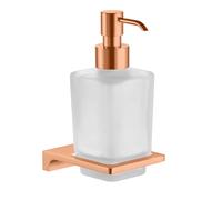 Distributeur de savon mural NIL en verre et laiton rose gold brossé 200 ml