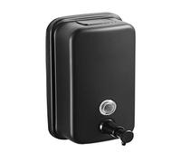 Distributeur de savon mural pour salle de bain, distributeur de liquide mural commercial en acier inoxydable pour cuisine, garage, bureau, hôtel, restaurant ou usage domestique, 500 ml (noir mat)
