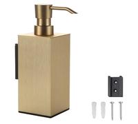 Distributeur de savon noir, distributeur mural rechargeable, distributeur de savon pour les mains haut de gamme en acier inoxydable et aluminium pour la salle de bains, la cuisine, la maison, la décor