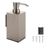 Distributeur de savon noir, distributeur mural rechargeable, distributeur de savon pour les mains haut de gamme en acier inoxydable et en aluminium pour la salle de bains, la cuisine, la maison, la dé