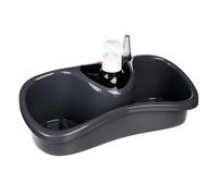 Distributeur de Savon & Porte Éponge Spon 25cm Gris