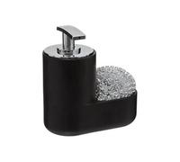 - Distributeur de Savon & Porte Eponge "Washing" 15cm Noir