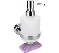 Distributeur de savon + porte-savon magnétique en laiton chromé OMEGA