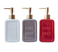 Distributeur de savon pour les mains de 16oz, conteneur Durable, Portable et réutilisable, pompe à pot étanche pour liquide hydratant Rouge