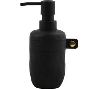 Distributeur de savon Spirella "Lio" | avec pompe en inox | distributeur de savon liquide | polyrésine| 300ml | durable et robuste | noir