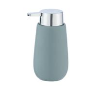 Distributeur de savon - WENKO - Badi - céramique - 320 ml - bleu gris mat