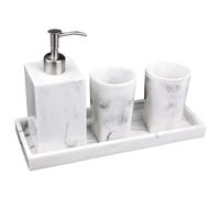 Distributeur de Savonnette pour Salle de Bain Plateau Gobelets Noir