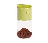 Distributeur de sel - Sucrier en poudre, distributeur quantitatif précis de type poussoir, bouteille transparente, doseur d'assaisonnement avec couvercle, pour cuisine, camping, barbecue