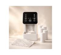 Distributeur de Serviettes Chaudes avec 50 Serviettes Visage Compressées | Jetables - Chauffe-Serviettes Machine Automatique - Température & Humidité Réglables - Pour Spa, Salon & Maison - par MMOBIEL