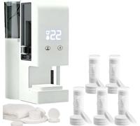 Distributeur de serviettes chaudes - Vapeur automatique - Rafraîchissement rapide - Chauffage instantané : 5 secondes - Température constante : 55°C - Blanc